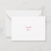 水彩のホリーデザインのリース ノートカード (裏面)