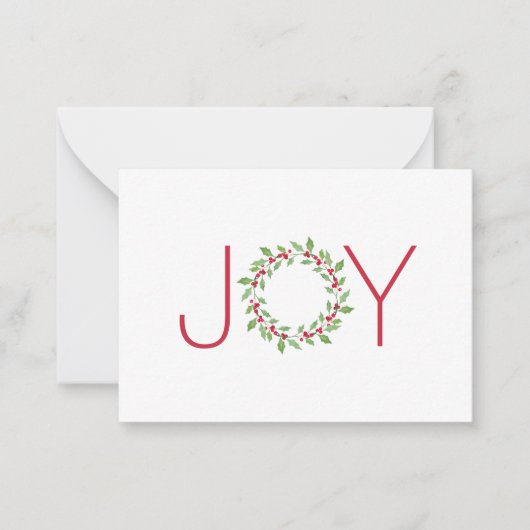 水彩のホリーワレア ノートカード (正面)