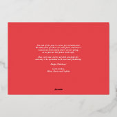 水彩のホーリーとグリーンが楽しいホリデーシーズン 箔シーズンカード (裏面)