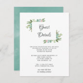 水彩のホーリー クリスマス ウェディング ゲスト詳細 エンクロージャーカード (正面/裏面)