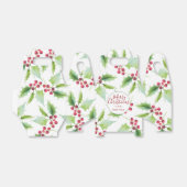 水彩のホーリー・クリスマス・ギフト・ボックス フェイバーボックス (折り畳みなし)