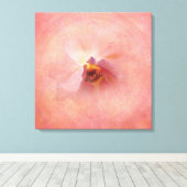 水彩のボホアート魔法のピンクの花 キャンバスプリント (インサイチュ (ウッドフロア))