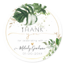 水彩のモンステラと熱帯の緑