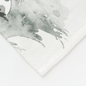 水彩のモ素朴ミの木の森の冬 フリースブランケット (角)