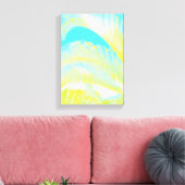 水彩のヤシの葉キャンバスのラップ キャンバスプリント (インサイチュ (リビング))