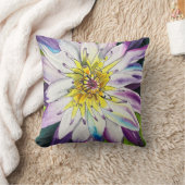 水彩のユリ素晴らしアート クッション (ブランケット)