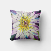 水彩のユリ素晴らしアート クッション (正面)