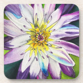 水彩のユリ素晴らしアート コースター (正面)