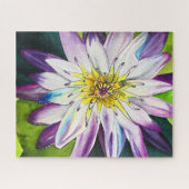 水彩のユリ素晴らしアート ジグソーパズル (横)