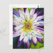 水彩のユリ素晴らしアート ポストカード (正面/裏面)