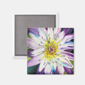 水彩のユリ素晴らしアート マグネット (正面/裏面)