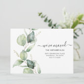 水彩のユーカリ　引越しのお知らせ 案内状 (スタンド正面)