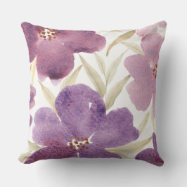 水彩のライラック クッション