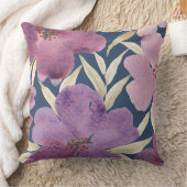 水彩のライラック クッション (ブランケット)