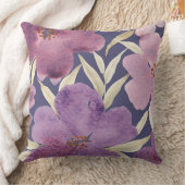 水彩のライラック クッション (ブランケット)