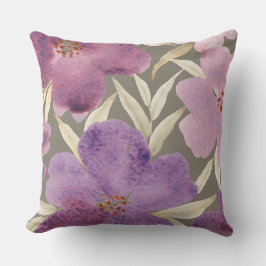 水彩のライラック クッション