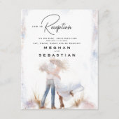 水彩のラスティックカウボーイウェディング エンクロージャーカード (正面)