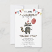 水彩のラッコ 1歳の誕生日 サンキューカード (正面)