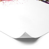 水彩のレイキャビクのスカイライン ポスター (角)