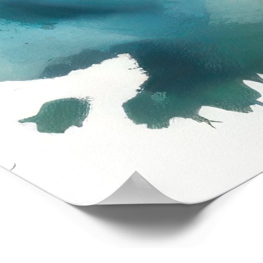 水彩のレディ絵を描ーヴェネチアンマスク ポスター (角)