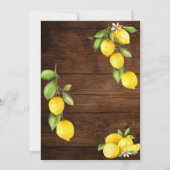 水彩のレモンと結婚しました　ラスティックウッド 招待状 (裏面)