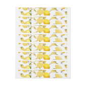 水彩のレモン13 ラップアラウンドラベル (シート)