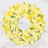 水彩のレモン16 ワイングラスタグ (正面)