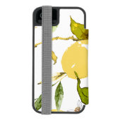 水彩のレモン17 INCIPIO iPhoneウォレットケース (フォリオ裏面)