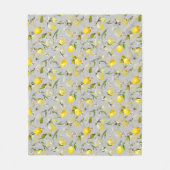 水彩のレモン19 フリースブランケット (正面)
