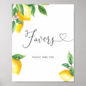 水彩のレモン ファヴォリ。シトラス ファヴォリ ポスター (正面)