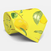 水彩のレモン＆リーフ4 ネクタイ (ロール)