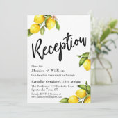 水彩のレモン　受付　タイポグラフィー 招待状 (スタンド正面)