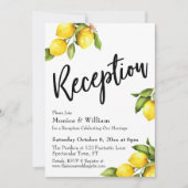 水彩のレモン　受付　タイポグラフィ 招待状 (正面)