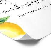 水彩のレモン　新婚夫婦へのアドバイスと願い ポスター (角)