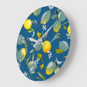 水彩のレモン 28 ラージ壁時計 (傾斜)