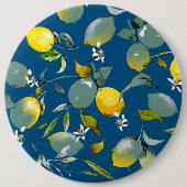 水彩のレモン 28 缶バッジ (正面)