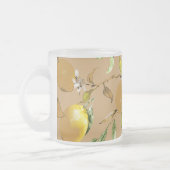 水彩のレモン 33 フロストグラスマグカップ (左)