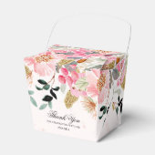 水彩のワイルドフラワーのブライダルシャワー フェイバーボックス (正面サイド)