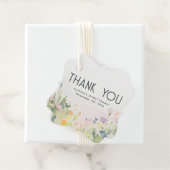 水彩のワイルドフラワーの感謝 フェイバータグ (インサイチュ)