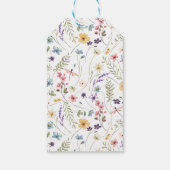 水彩のワイルドフラワーガール 1歳の誕生日 ギフトタグ (裏面)