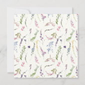 水彩のワイルドフラワークレスト セーブザデート (裏面)