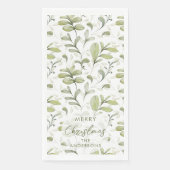 水彩のワインレッドの枝 オーダーメイドのクリスマス (正面)