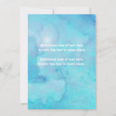 水彩の人魚のスケール シェル インビテーション (裏面)