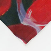 水彩の儚い紅葉が鮮やかにはっきりした フリースブランケット (角)