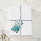 水彩の儚い贈り物タグ ギフトタグ (より糸付き)