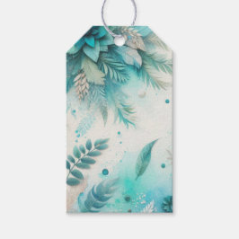 水彩の儚い贈り物タグ ギフトタグ