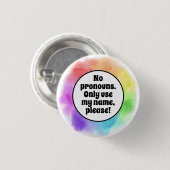 水彩の円の中に読み名や名前のみを入れない 缶バッジ (正面&裏面)