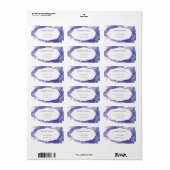 水彩の冬のシーンで深い紫の色調 ラベル (フルシート)