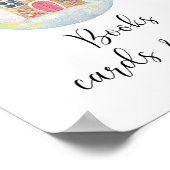 水彩の冬のブランチ – ブックカードとギフト ポスター (角)