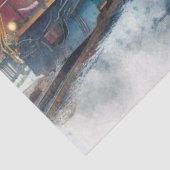 水彩の列車とクリスマスツリーのティッシュペーパー 薄葉紙 (詳細)